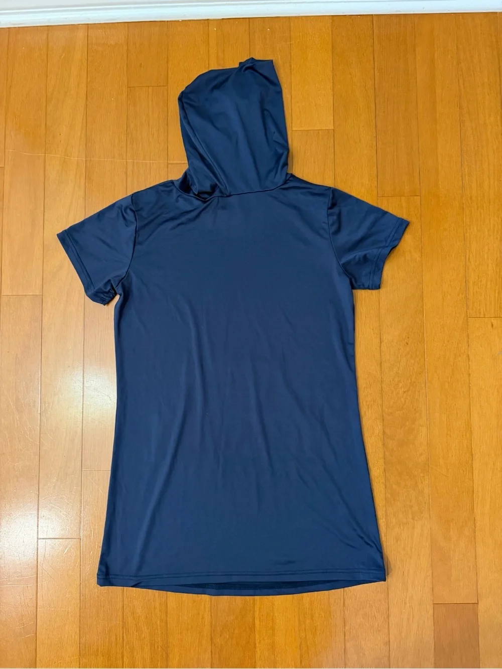 Spyder Boys Large 12/14 Navy Performance Hooded Short Sleeve Pocket Athletic